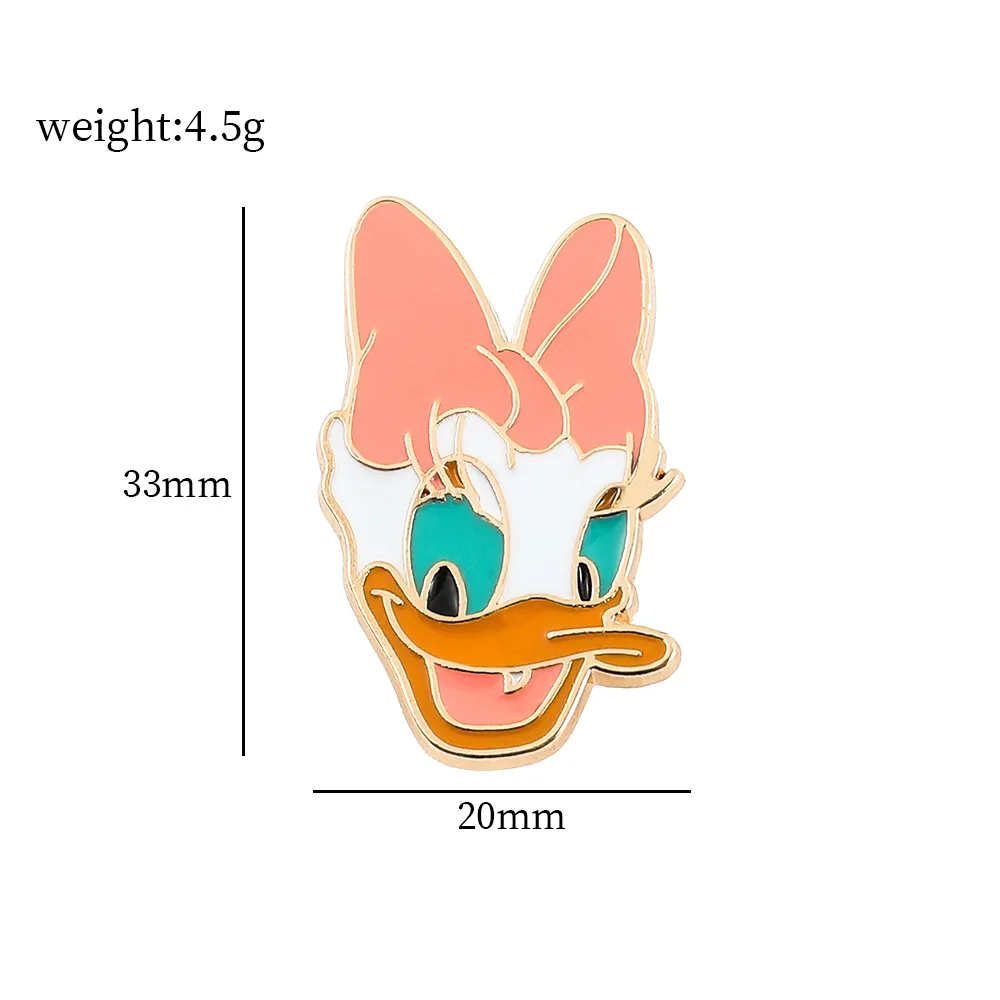 Disney Cute Brooch Anime Action Figures Stitch Mickey Minnie Mouse Winnie Enamel Jewelry Cartoon Brooch Children Birthday Gifts