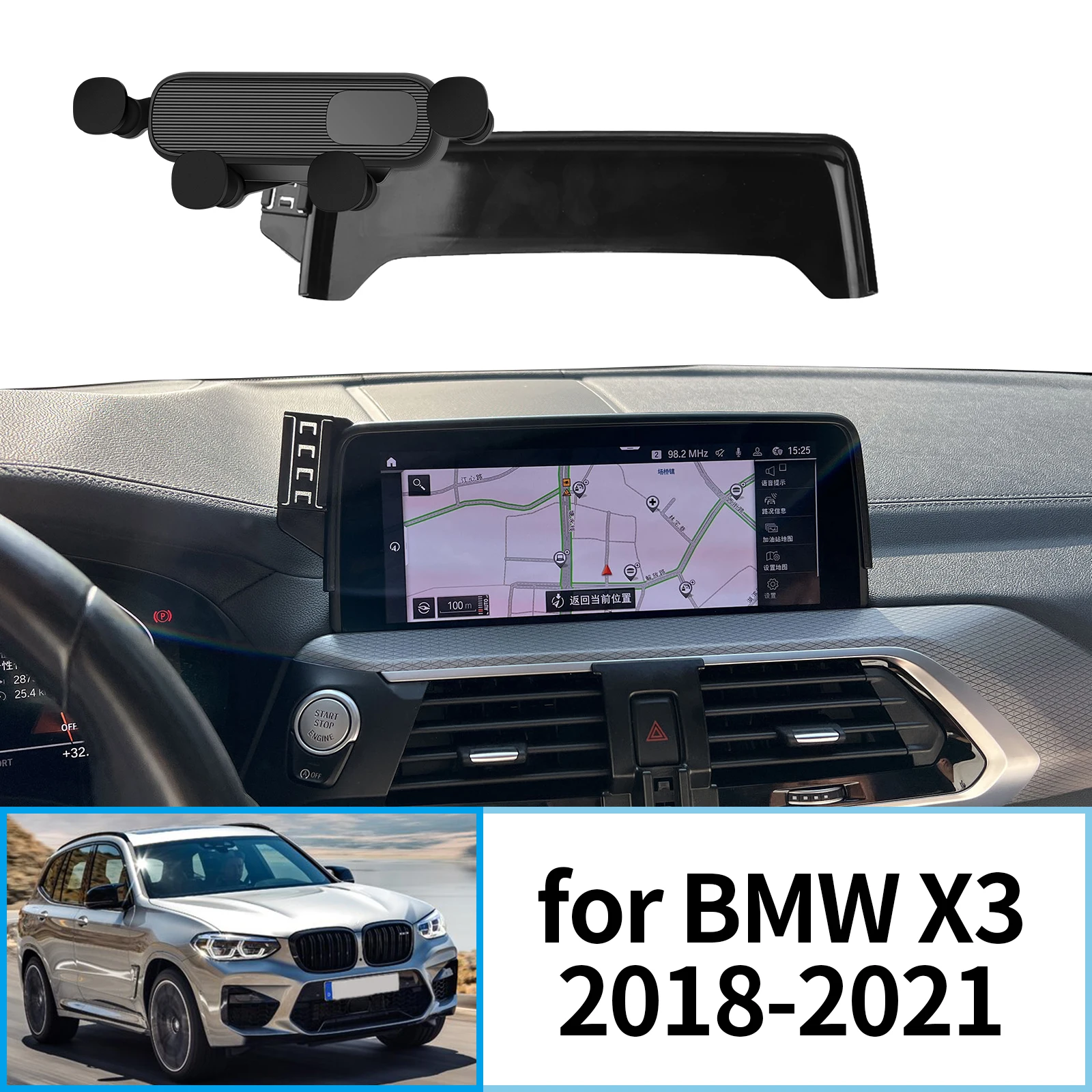 

Car Mobile Phone Holder for BMW X3 2018 2019 2020 2021 GPS Bracket Navigation Stand Auto Accessories