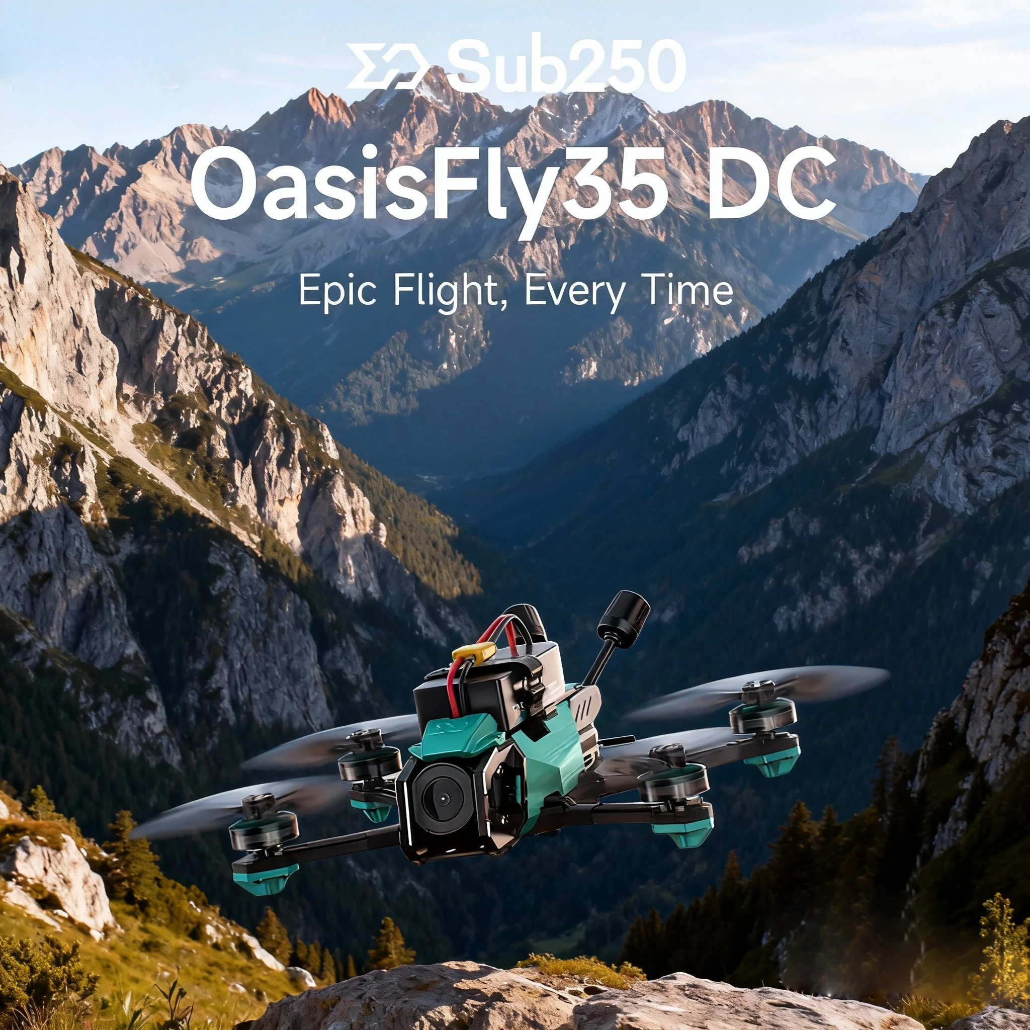 

Sub250 OasisFly35 DC HD O4 Pro GPS / WTFPV/Analog Freestyle Quadcopter Drone ELRS Receiver FC with HQProp Propeller