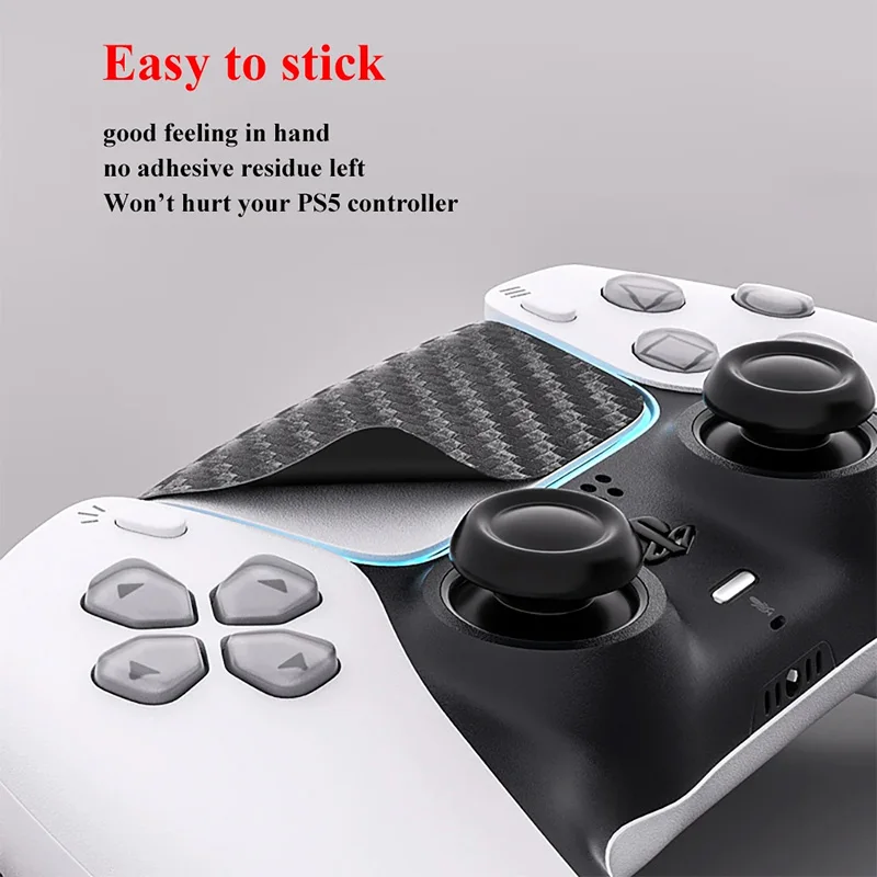 2 Pack Thin Stickers for PS5 Controller Touchpad Protective Scratch-proof Durable Gamepad Sticker for Playstation 5 Touchpad