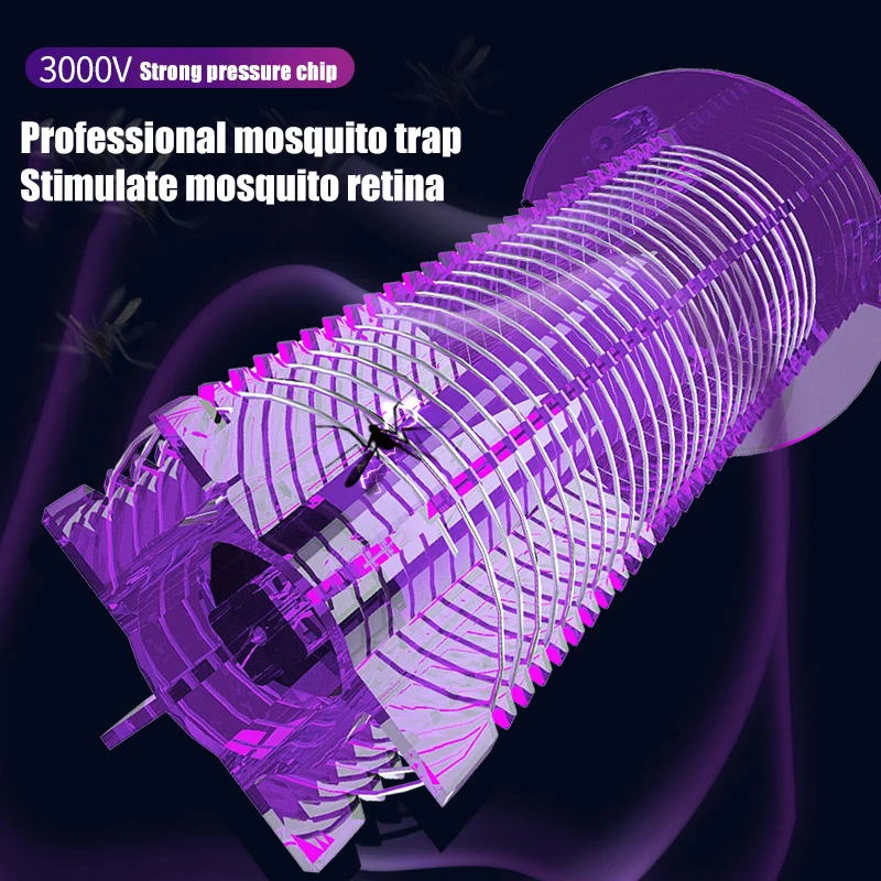 Rechargeable Mosquito Killing Lamp Portable Electric USB LEDTrap Fly Bug Insect Zapper Killer Lamp Room Pest Control Repellent