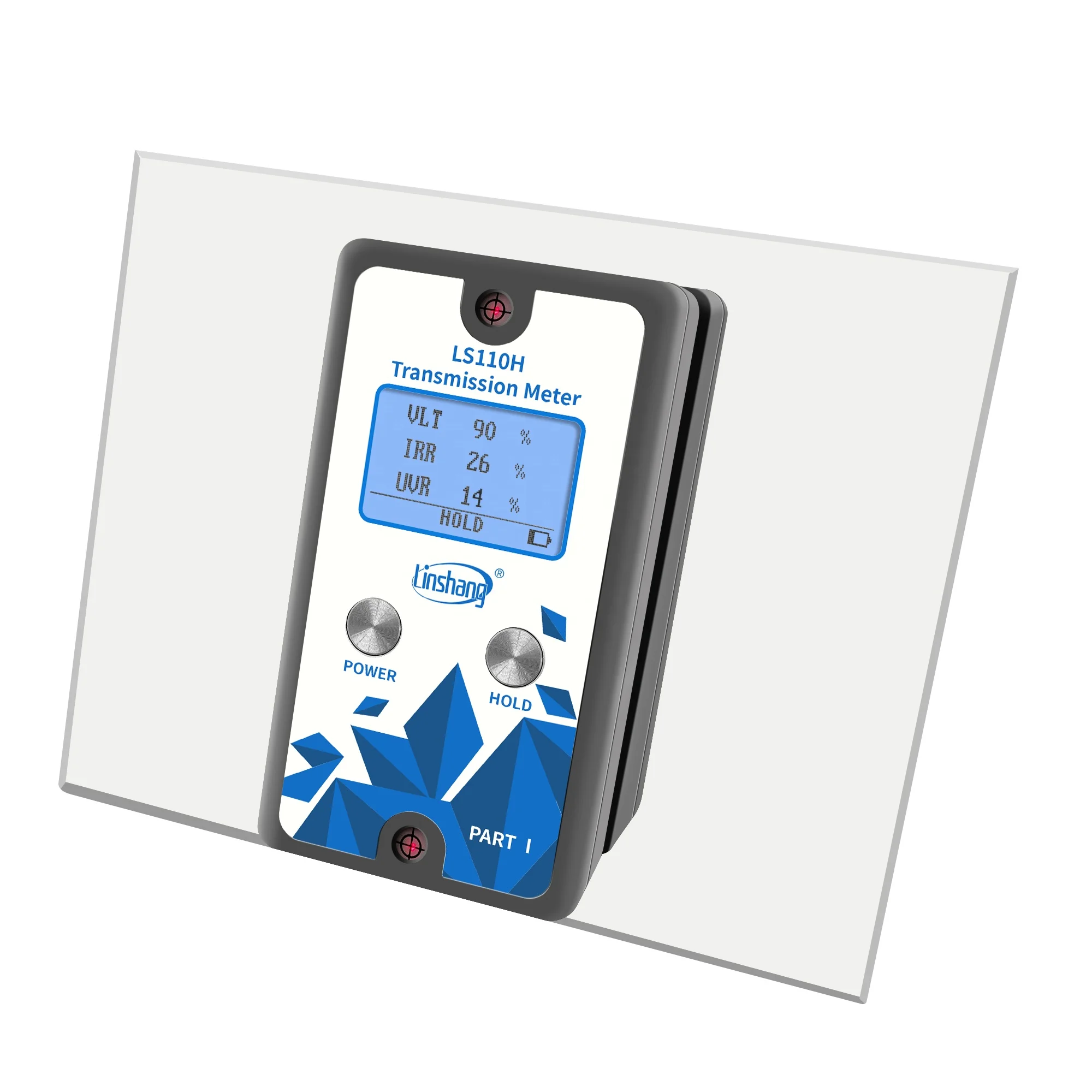 Linshang LS110H Split Transmittance Meter Window Tint Meter with UV Blocking IR Rejection Rate Visible Light Transmittance VLT