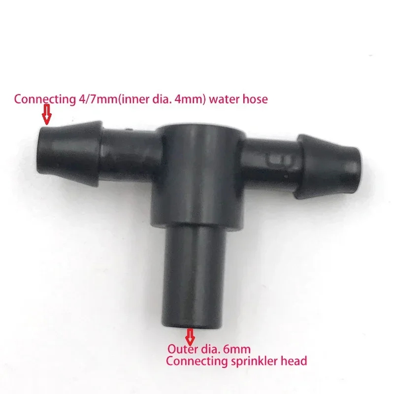 10/50Pcs Three-way Water Connectors Agricultural Irrigation Garden Lawn 4/7mm Water Hose Connector Drip Irrigation System