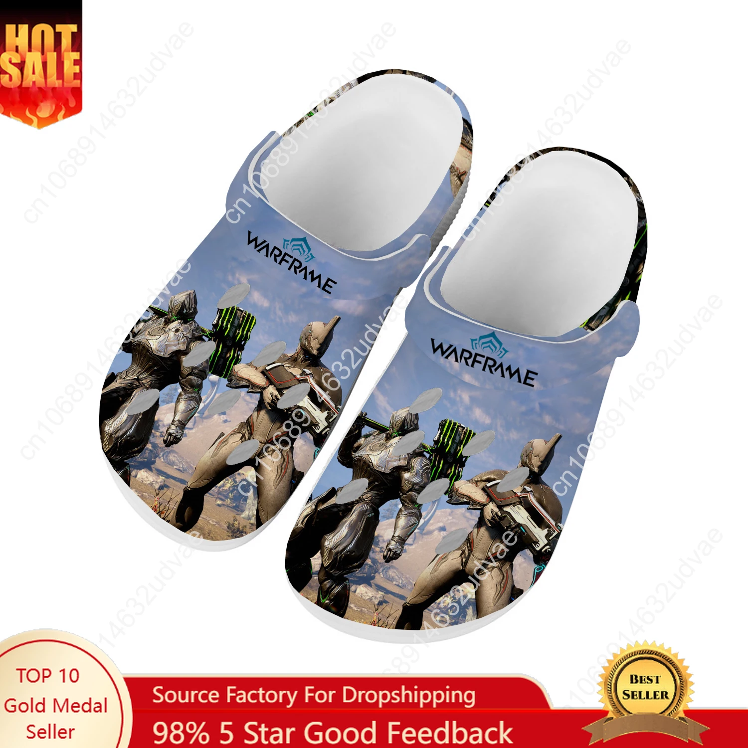 

Warframe Water Shoes Mens Womens High Quality Fashion Home Garden Clogs Customizd Sandals Beach Breathable Hole Slippers