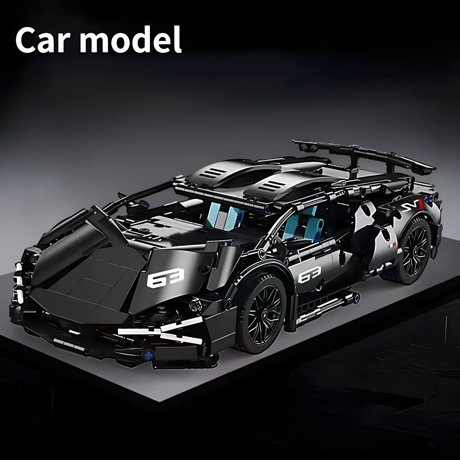 Technische Racing Sport Car Model Bouwstenen technische volwassenen 1:14 DIY Supercar Baksteen Puzzel Speelgoed Kid Volwassen Gift (1280 + korrel)
