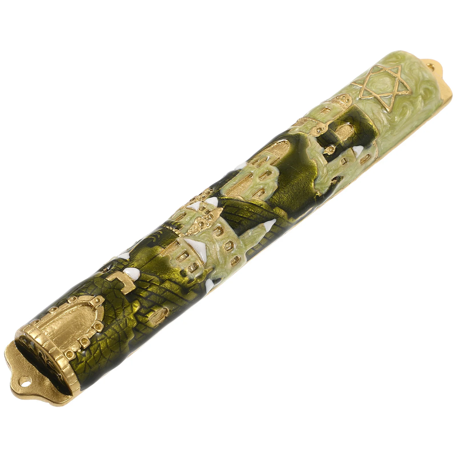 

Mezuzah Door Plaque Sturdy Metal Mezuzah Scroll Traditional Jewish Blessing Decoration Hanukkah Door Ornament Blessing Decor