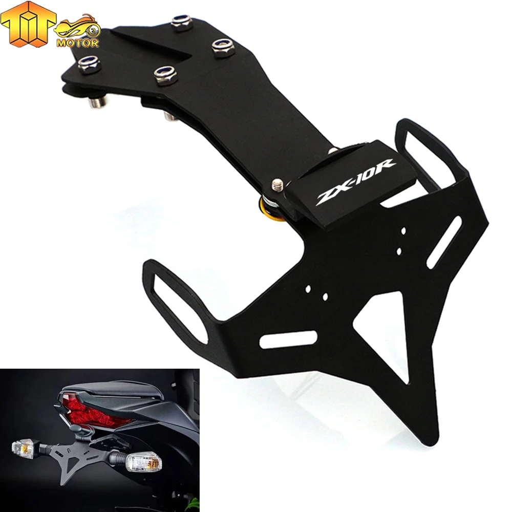 Tail Tidy For Kawasaki ZX-10R ZX-10RR Ninja ZX10R ZX10RR 2016-2021 2022 2023+ Motorcycle License Plate Holder Fender Eliminator