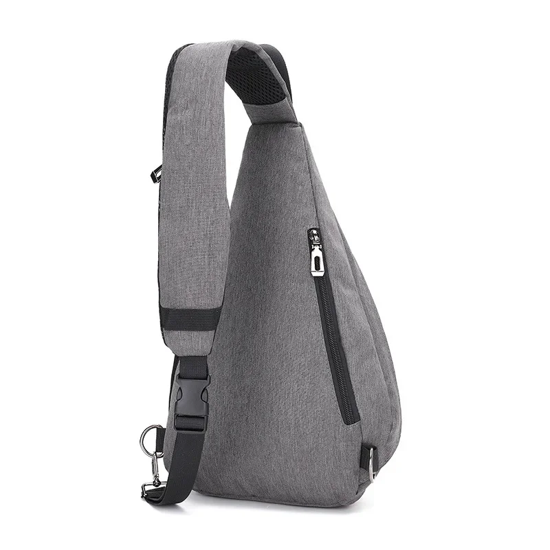 Men\'s Large-capacity Chest Bag Personal Shoulder Bag Portable Bag Oxford Cloth Messenger Bag with Side Pocket Crossbody Bag