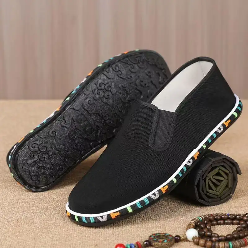 Zapatos de tela con suela Melaleuca hechos a mano para hombre, ligeros, transpirables, antideslizantes, zapatos de trabajo, primavera y otoño, nuevos zapatos para personas mayores