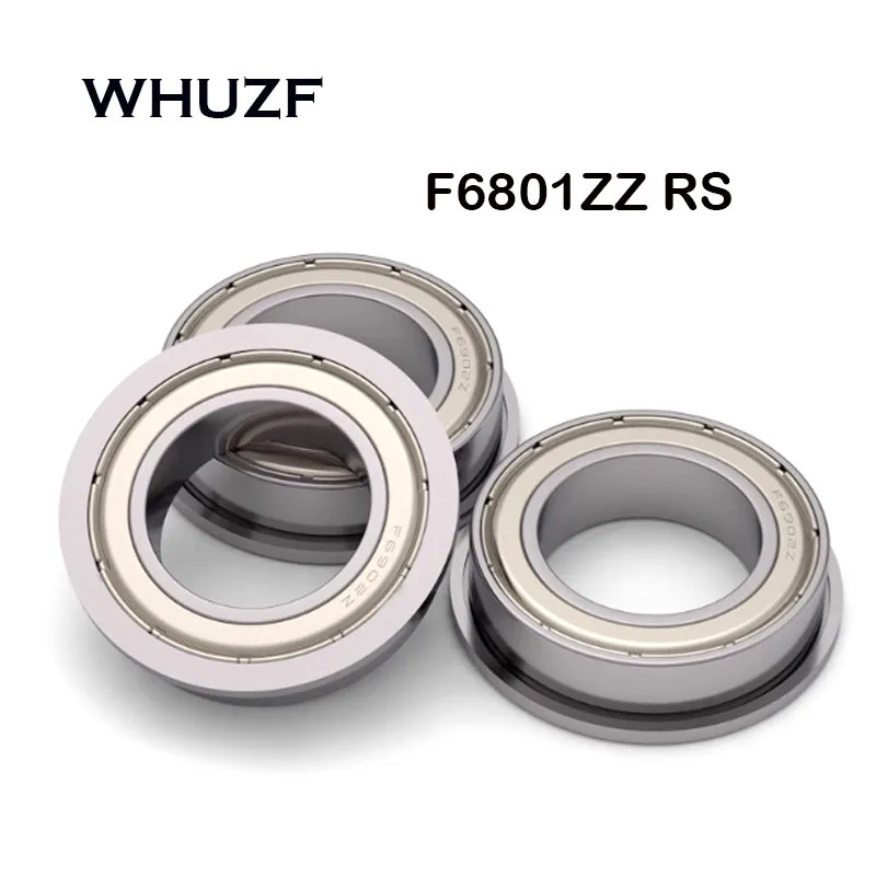 Flange Bearings F6801 2RS F6801ZZ 12x21x5 mm ABEC-7 Deep Groove Ball Bearing F6801 RS Miniature Flanged Bearing