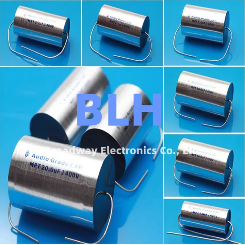 2PCS NP Non-polar capacitor Fever Level Horn Frequency Divider MKP MPT 400V 1UF 1.0UF 1.5UF 2.2UF 3.3UF 4.7UF 5.6UF 6.8UF 8.2UF