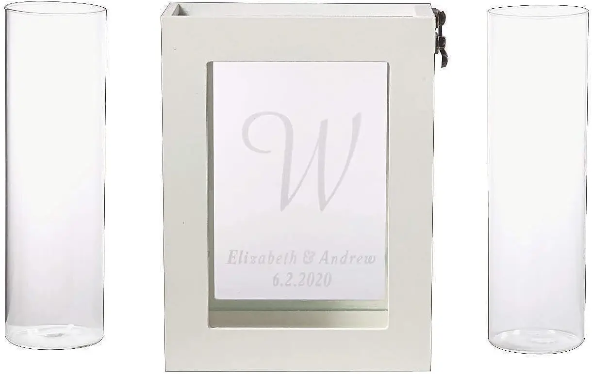 

Personalized White Shadow Box Unity Sand Ceremony Set - Home Decor - 3 Pieces