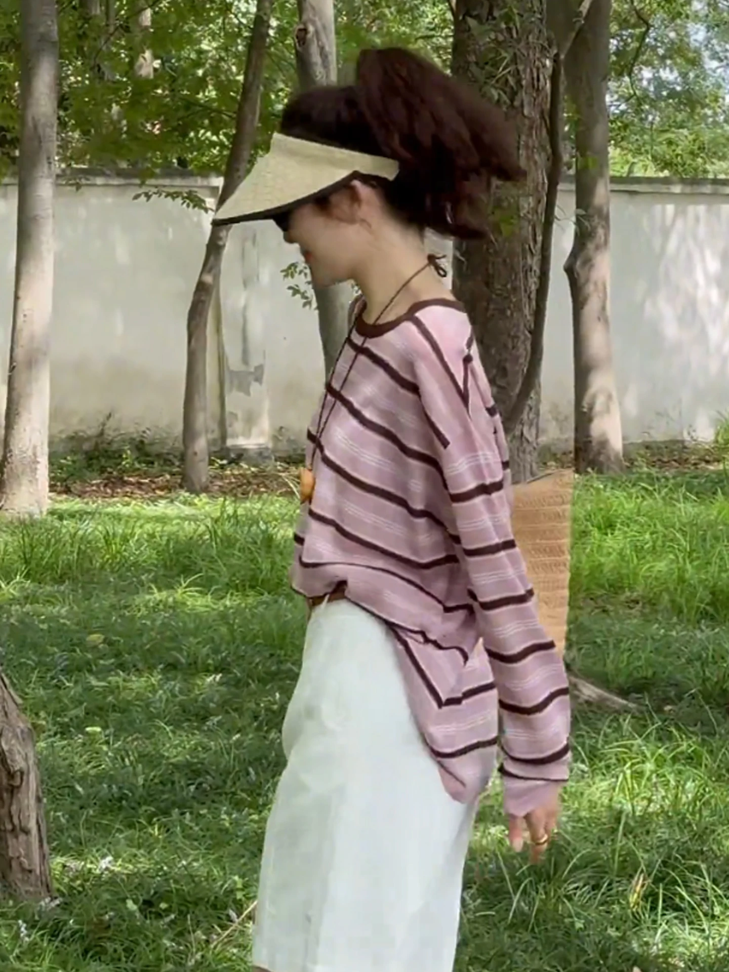 Casual round Ne Striped Color Blo Long Sve Knitted Sweater Commute Sle Loose Fit Women's Faion Summer Top