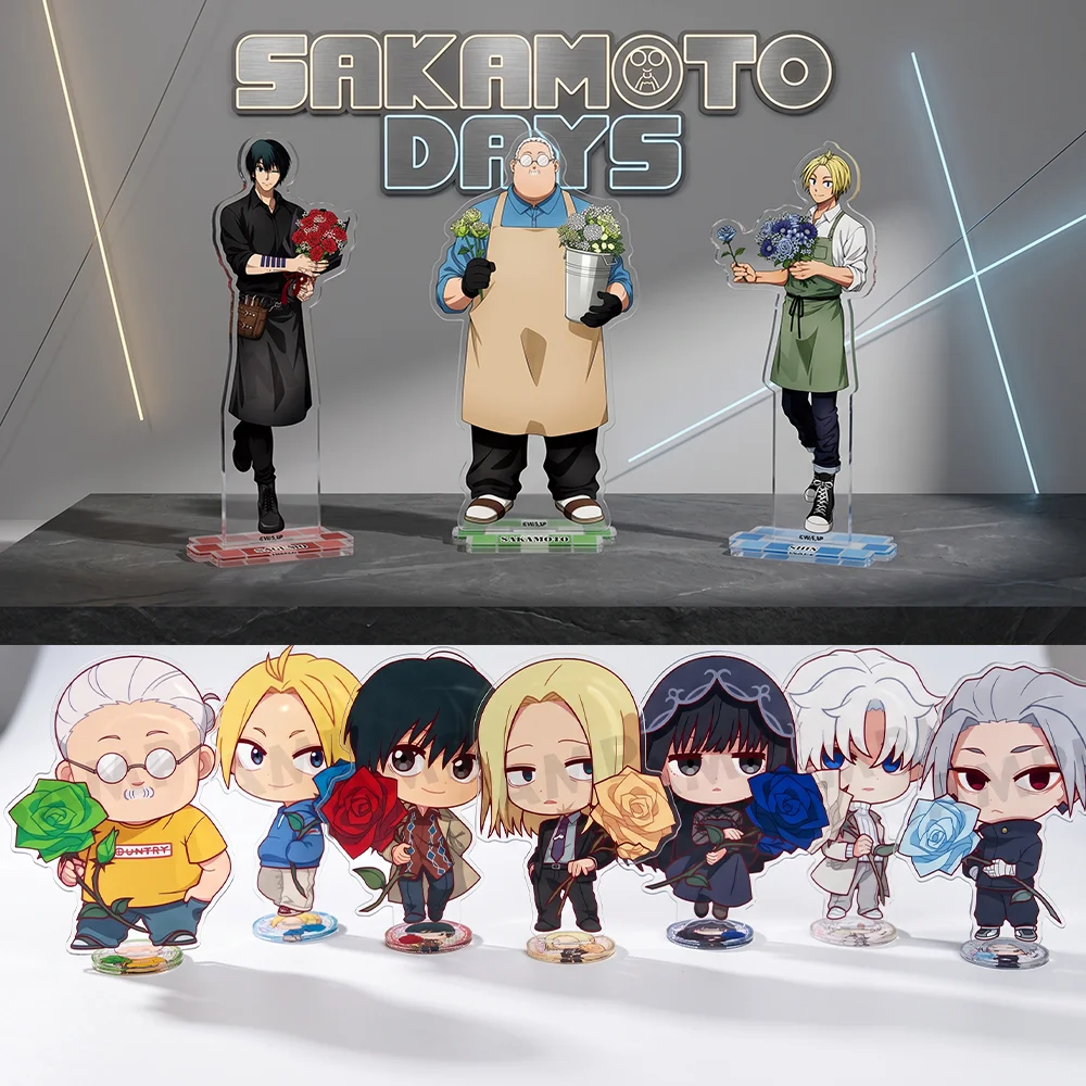 SAKAMOTO DAYS Taro Sakamoto Yoichi Nagumo Shin Asakura Flower Shop 10&15CM Acrylic Stand Keychain Anime Stand Desk Display Gift