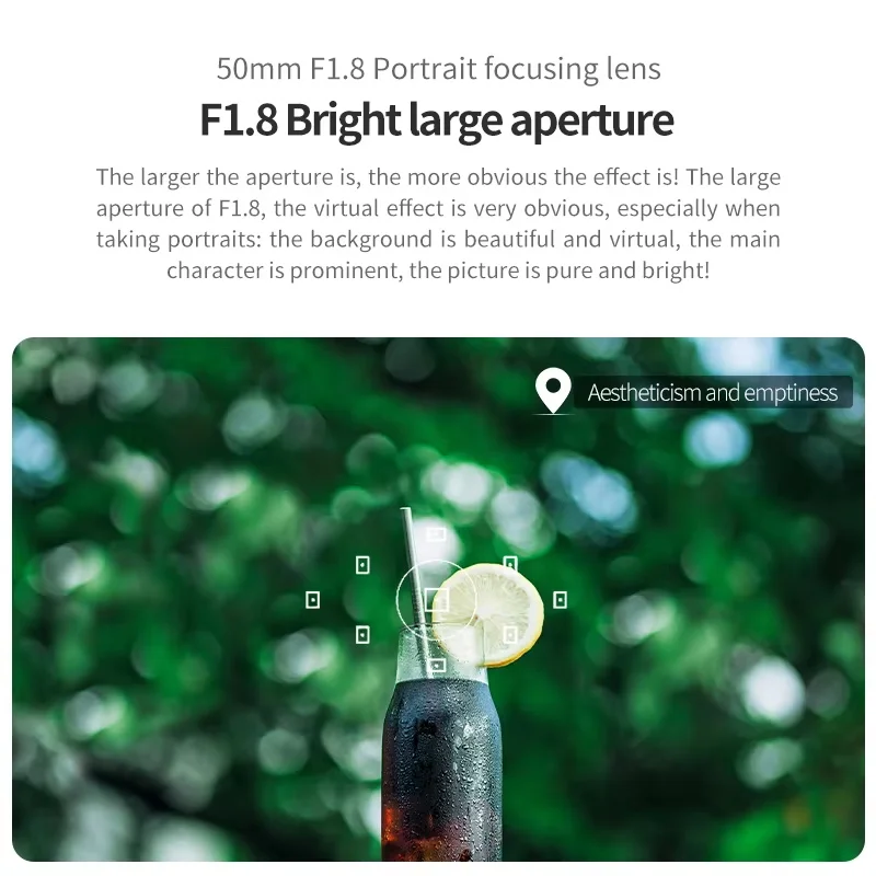 برايتن ستار 50 مللي متر F1.8 APS-C كاميرا بدون مرآة صورة عدسات تركيز ثابتة لسوني A6400 A7III نيكون Z كانون EOS-M فوجي XF M4/3