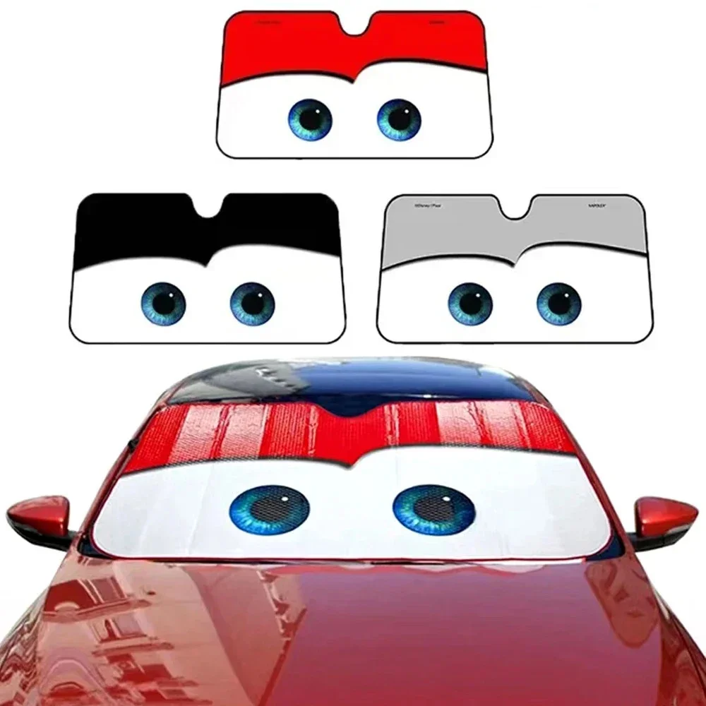 4 Colours Eyes Car Solar Heated Protection Windshield Sunshade Car Window Windscreen Cover Sun Shade Auto Sun Visor Car Covers