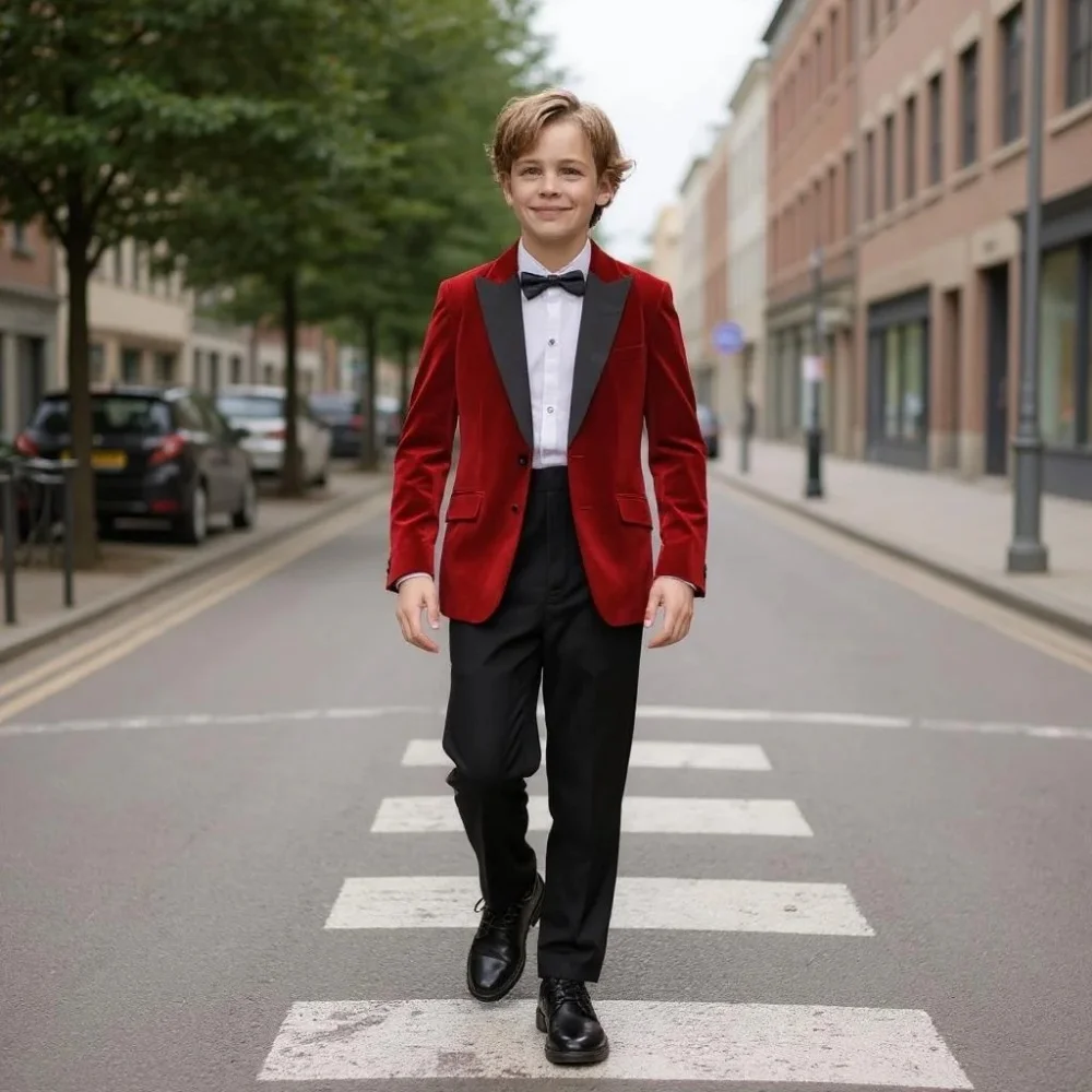 

Boys Suits 2 Pieces Wedding Formal Party Child Kids Jacket Pants Slim Fit Blazer Trousers Tailor