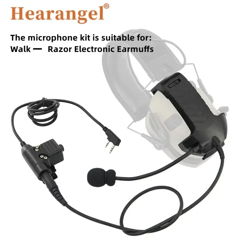 

Тактический адаптер для гарнитуры, комплект внешнего микрофона для Walker's Razor, защита слуха, электронные наушники для стрельбы с U94 Ptt