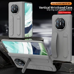 Hinge Funda for Huawei Mate X3 X5 X6 Case Wristband Wrist Strap Stand Front Screen Glass Protection Plastic Cover Capa