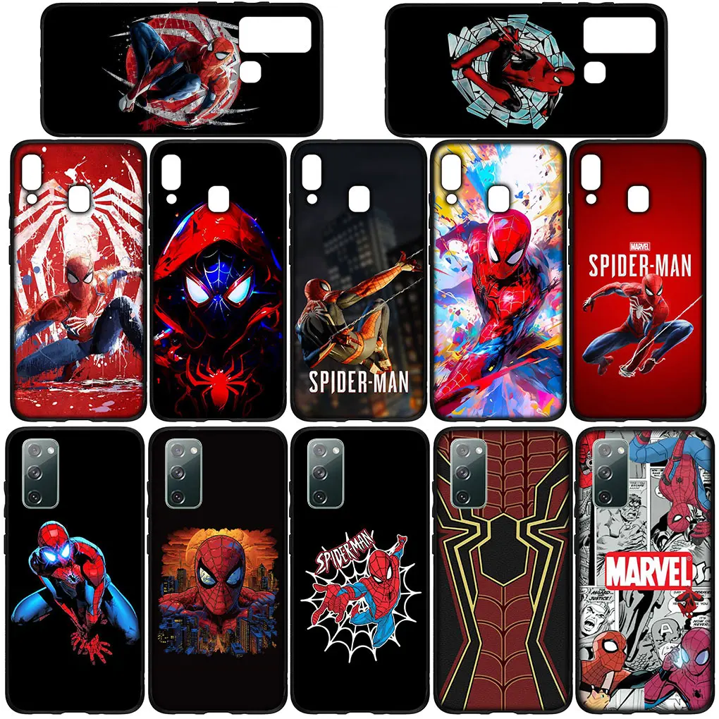 Soft Cover for Huawei Y7A Y6P Y5P Y6 Y7 Y9 Prime 2018 2019 Y8P Y9A Y8S P Smart Phone Case S-Spiders Man M-Marvels S-Spiderman