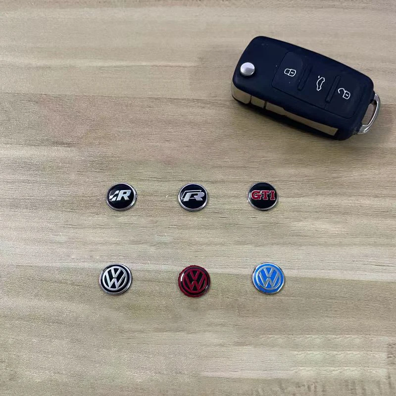 Car Key Stickers Auto Control Keychain Emblem Accessories For Volkswagen VW Rline GTI R Polo Golf Passat Magotan Tiguan Jetta CC