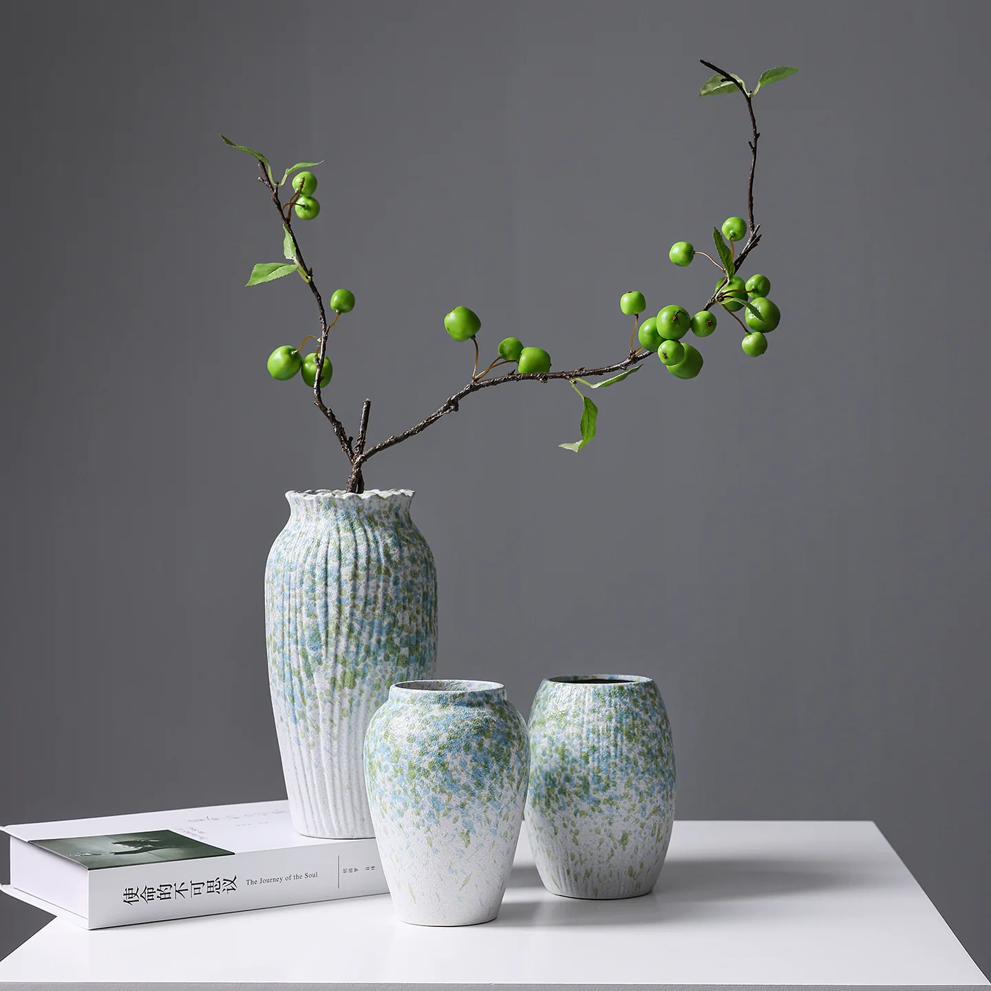 New Chinese Style Ceramic Vases Home Hydroponic Fresh Flowers Dried Flowers Flower Arrangements Desktop Living Room Decorations
