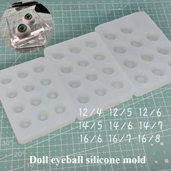 Ultralight Clay Cartoon Doll Eyeball Silicone Mold DIY Polymer Clay Animation Doll Common Hemisphere Resin Eyeball Making Tool