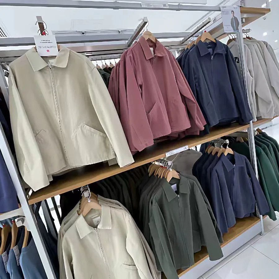

Spring 2026 Casual Sle ex Zipper Collar Jaet New Collaboration Model Versatile Cotton Long Sve Coat for Men And Women