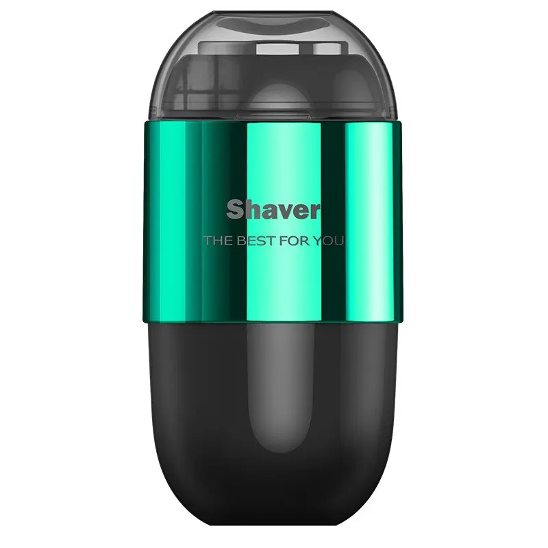 ماكينة حلاقة كهربائية صغيرة للرجال رطبة وجافة قابلة لإعادة الشحن للرجال، مقاومة للماء، مغناطيسية محمولة لحلاقة اللحية أثناء السفر