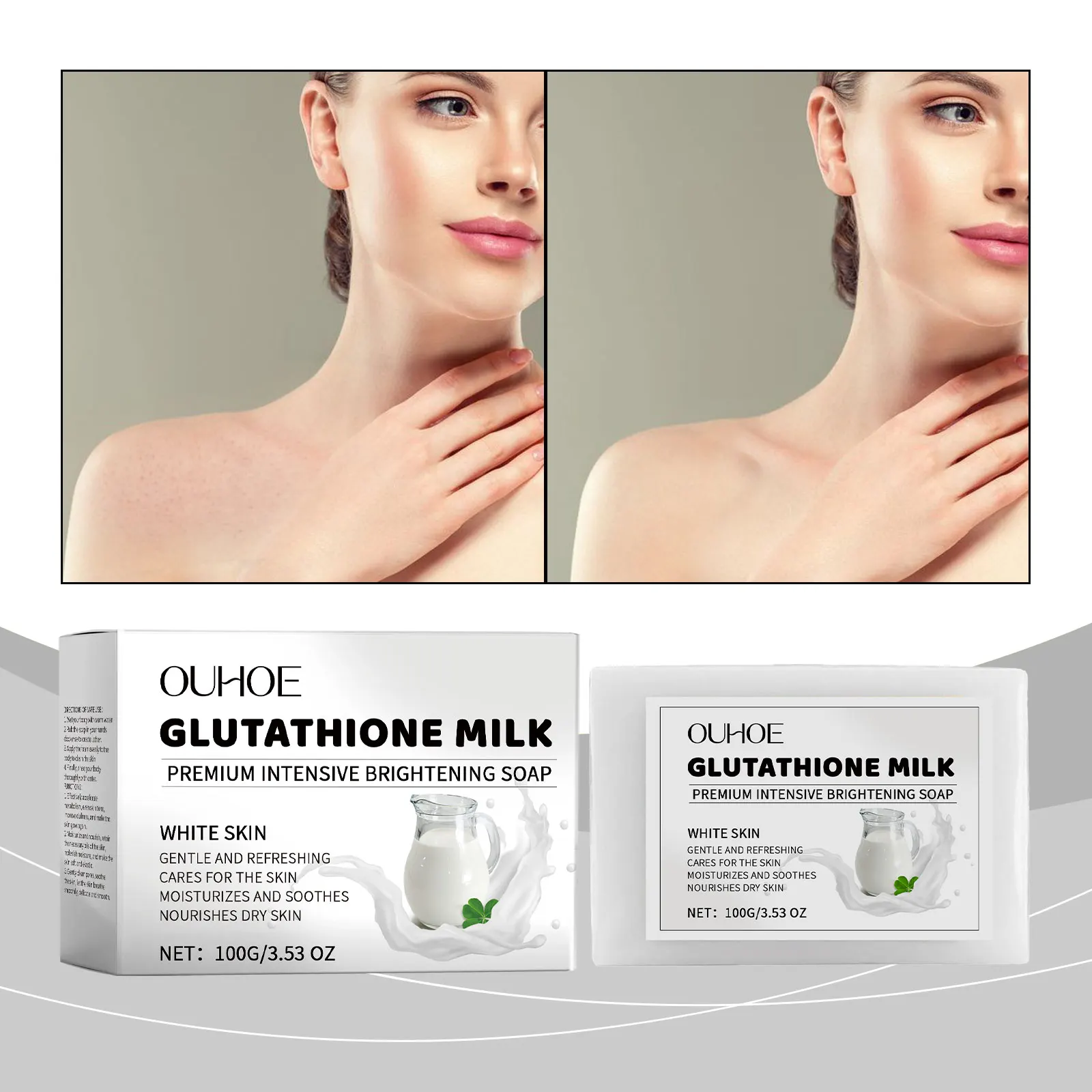 صابون حمام الحليب يجميل البشرة وينظف بلطف ويرطب وينعم البشرة