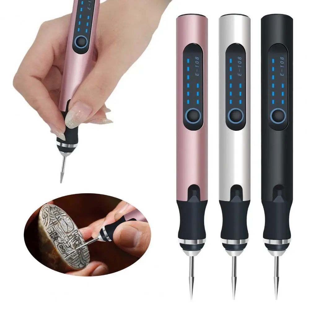 Mini Electric Engraving Pen Kit Ergonomic Design Portable USB Rechargeable Cordless Professional Engraver Pen Set