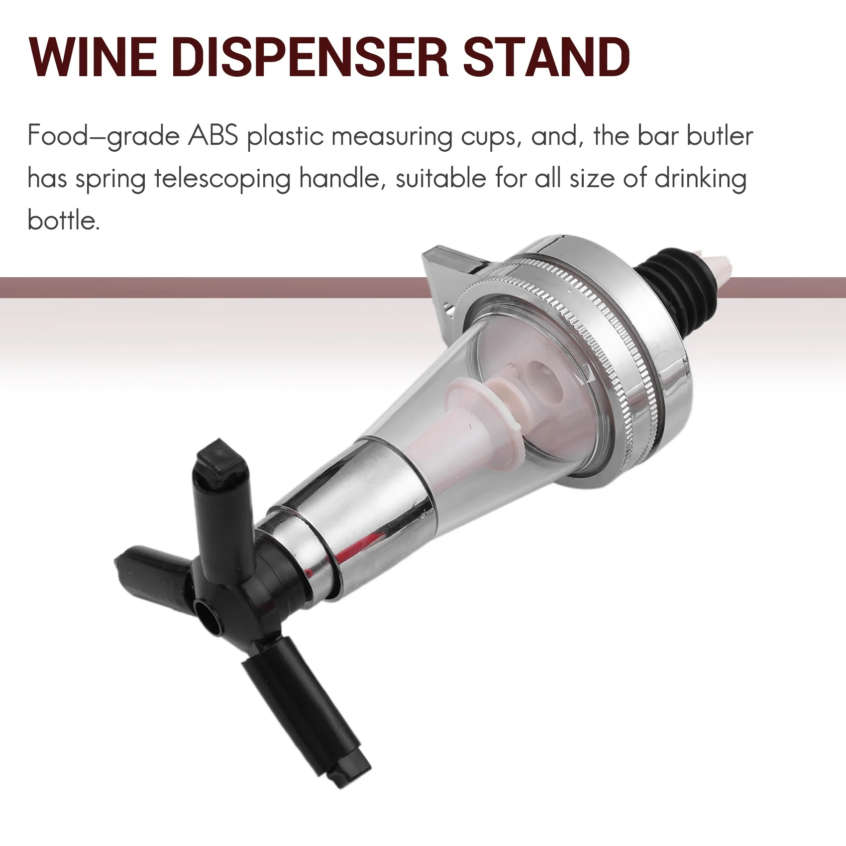 

PHFU-4 Bottle Stand Optic Dispenser Drinks Wine Spirits Steel Bar Butler Wall Mounted