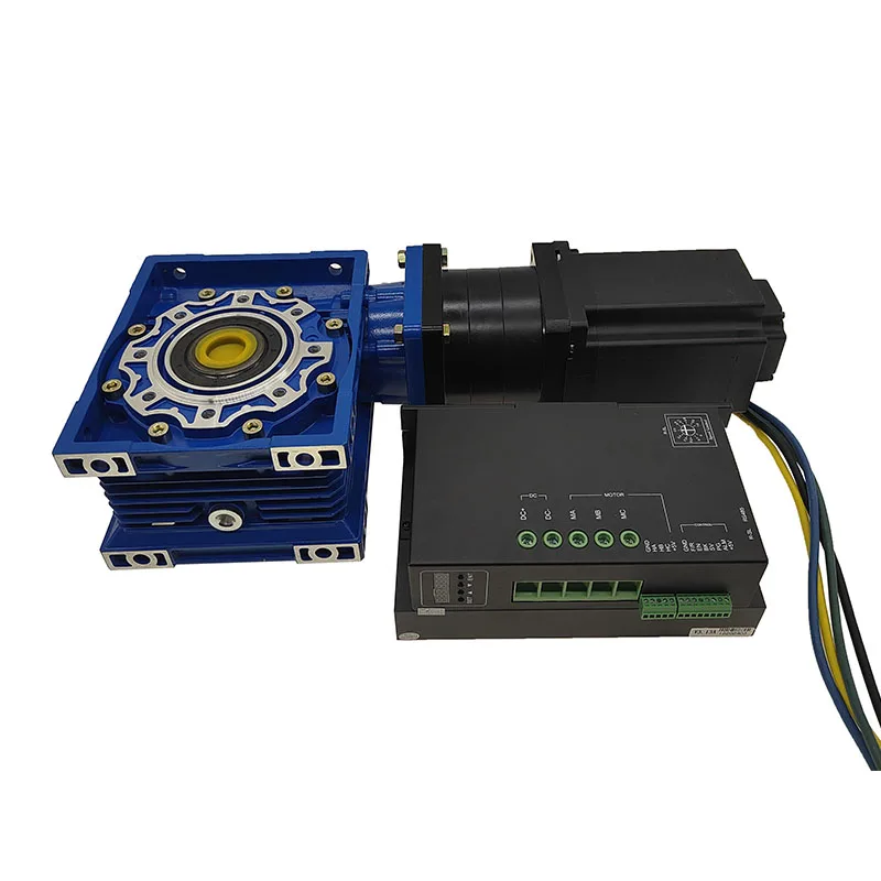 24V 48V Brushless DC Motor Controller 1kw 1.5kw with Planetary worm Integrated Geared Motor