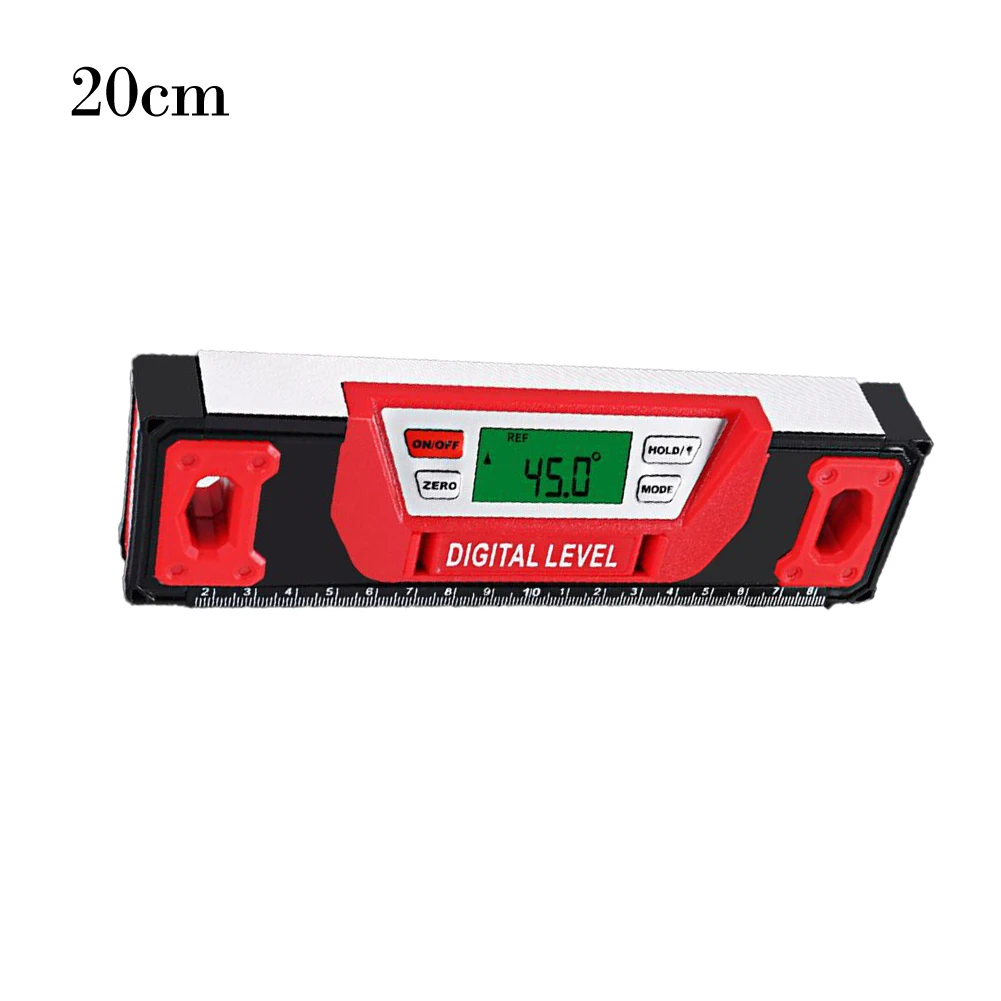 Angle Finder Device Digital Bubble Level For Angle Finding 0.1 Degree Resolution IP67 Waterproof Rating Large LCD Display