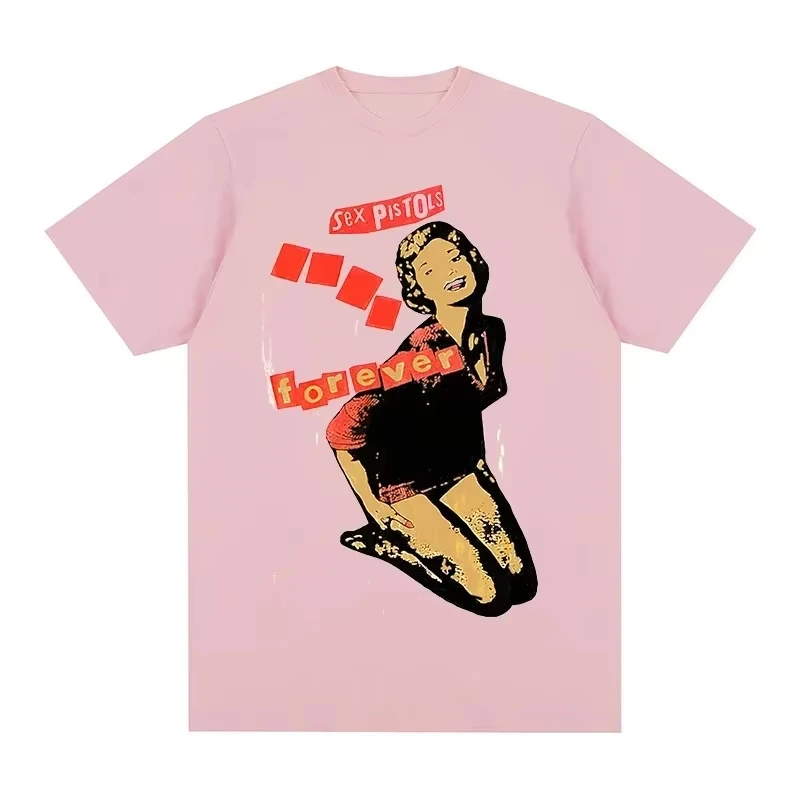Unisex 90er Jahre Vintage reine Baumwolle Sex Pistols Sid Vicious Punk Rock Retro T-Shirt Damen und Herren T-Shirt – Detail 5