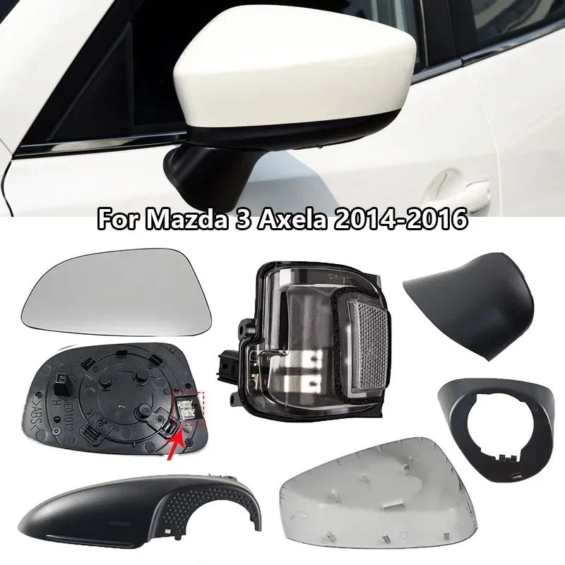 

LHD Car Side Mirror Turn Signal Light Lamp Lens Glass Rearview Mirror Frame Lower Base Cover For Mazda 3 Axela 2014 2015 2016
