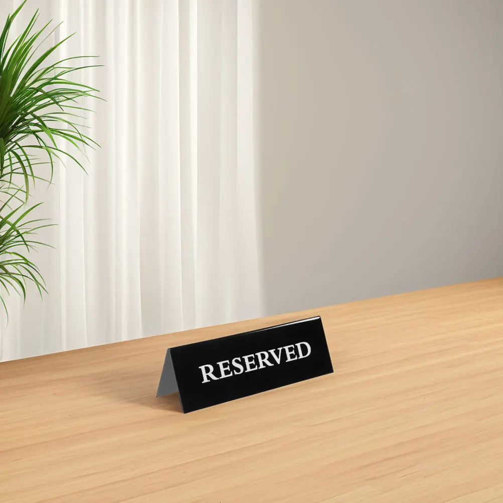 

4Pcs Acrylic Reserved Table Signs Modern Wedding Seating Markers Clear Readable Lightweight Portable Multipurpose