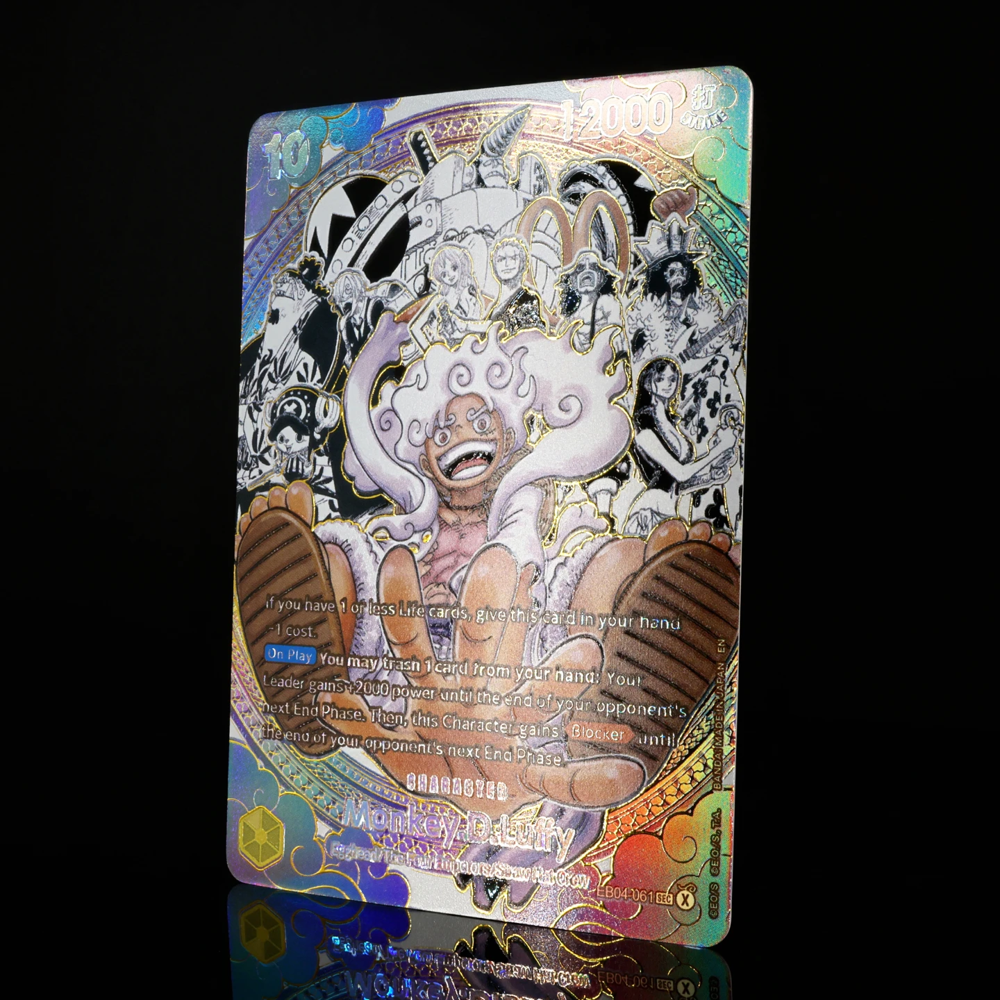 EB04-061 Super SEC Luffy One Piece TCG OPCG English Manga Card 10 Cost OP17 Luffy Textured Foil Card with Hot Stamping Process