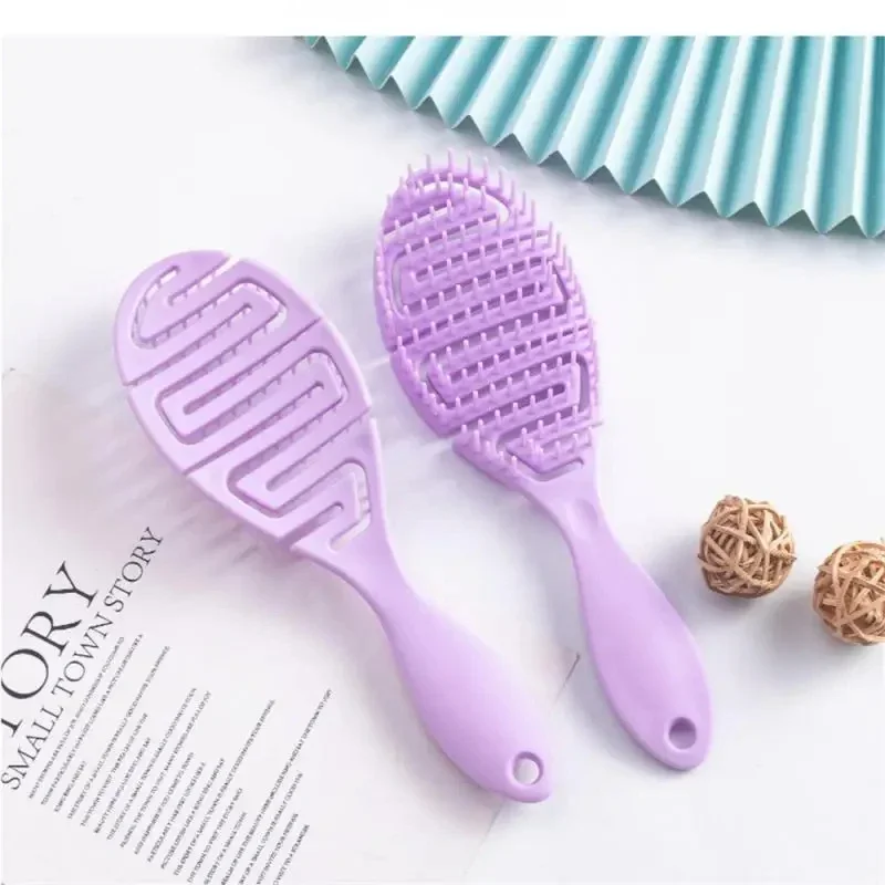 Square Hollow Hair Scalp Massage Comb Hair Brushes Anti-static Wet Dry Curly Detangler Hairbrush Nylon Salon Hair Styling Tools