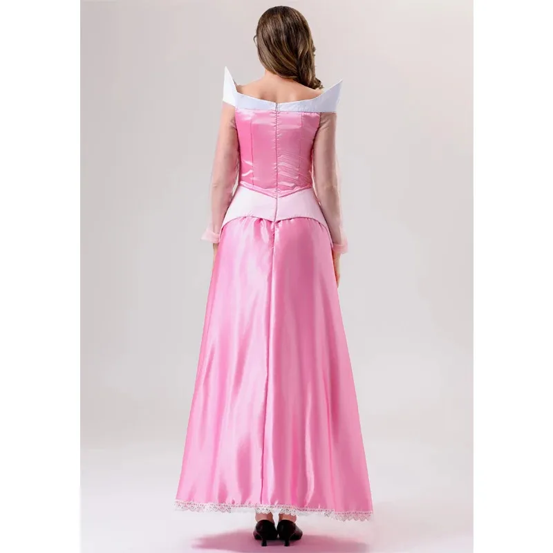 كرنفال الهالوين الأميرة أورورا للمرأة زي النوم الوردي الجمال Spooktacular تأثيري فستان حفلة تنكرية