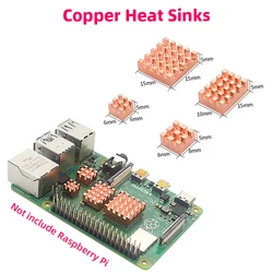 Raspberry Pi 4 Heat Sink Metal Copper Heatsink Passive Cooling Pad  Heat Dissipation Radiator for Raspberry Pi 4 Model B