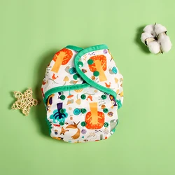 Suede Ecological Night Cloth Diaper  Reusbale Washable Night AIO Baby Nappy Waterproof Cloth Nappy Fit 0-3 Years 3-15kg Baby