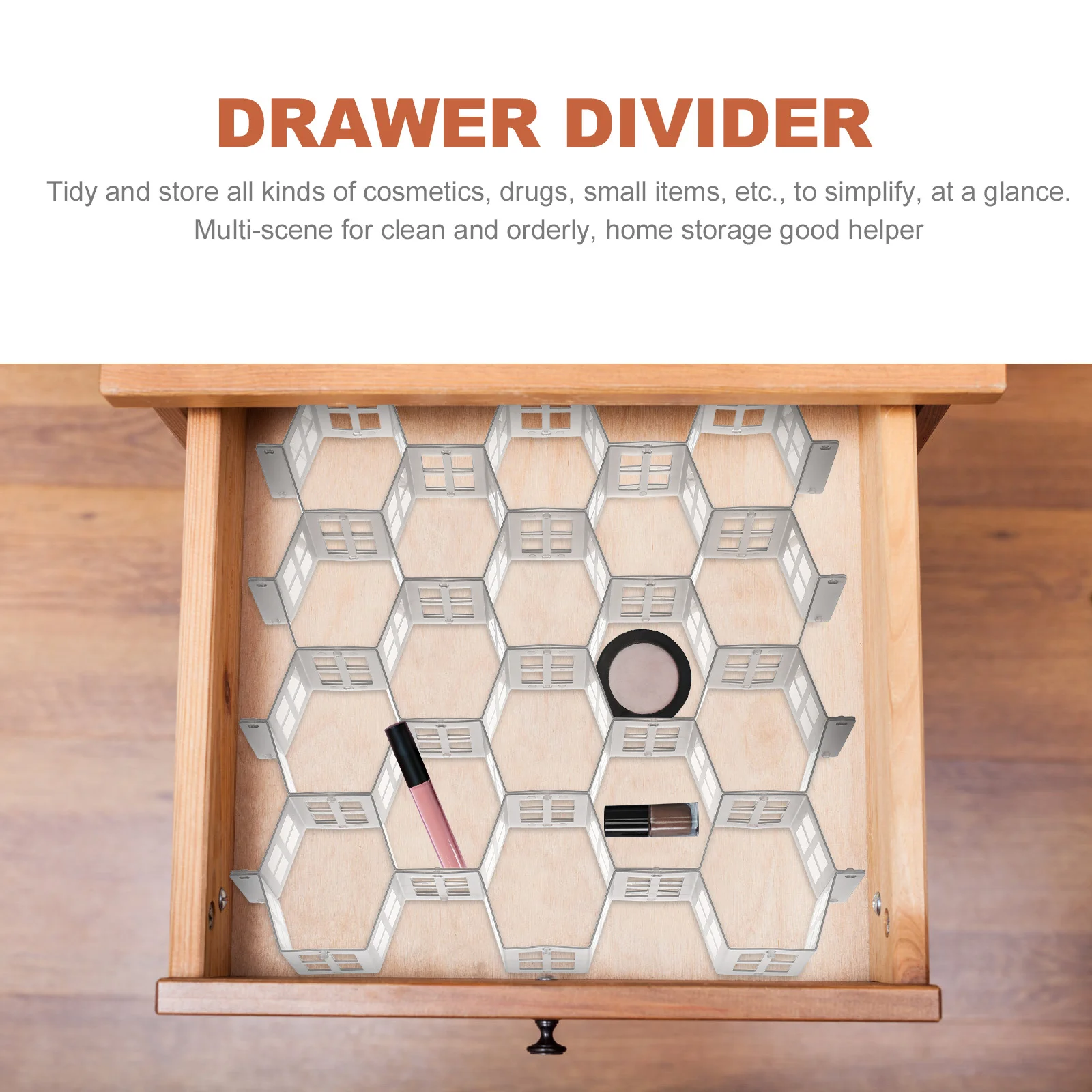 

1 set 1 Set Drawer Organizer Clapboard Plastic Grid Dividers For Underwear Socks Bras Storage Honeycomb Closet Divider Partition