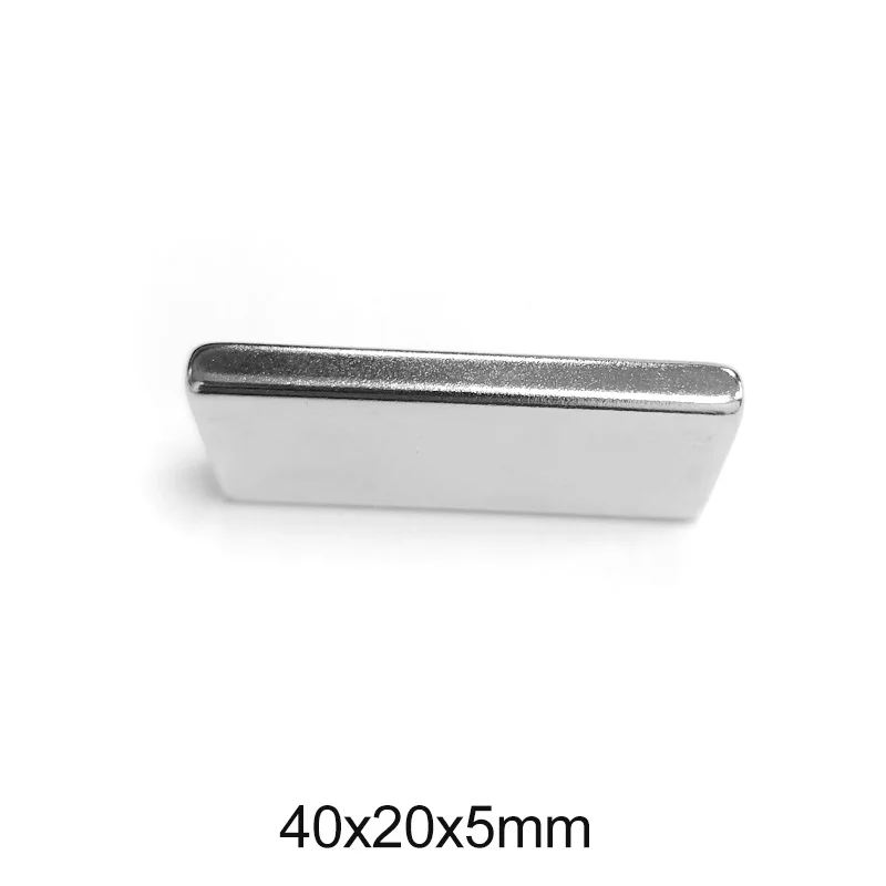 2/5/10/15PCS 40x20x5 Quadrate Strong Neodymium Magnet 40mm*20mm Powerful Magnetic Magnet 40x20x5mm Rare Earth Magnets 40*20*5