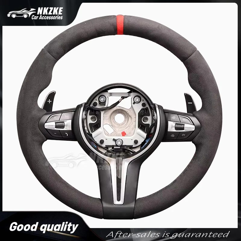 The Steering Wheel Suitable For Bmw F30 F10 F31 F20 E60 E90 Is Made Of Alcantara Material And Sports Steering Car Accessories