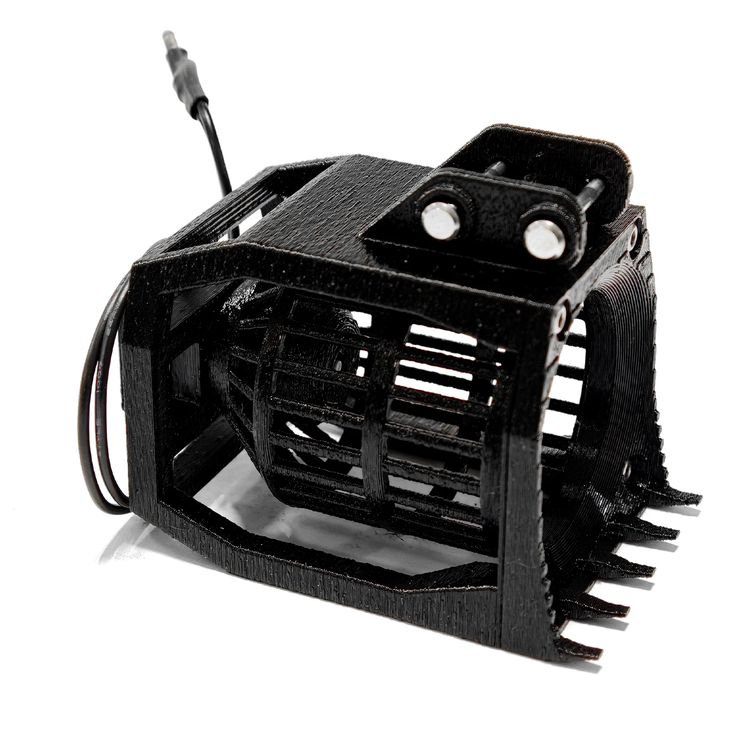 YG970 520 RC Excavator 3D-printed Screening Bucket Quick-hitch and Timber Grapple Upgrade Accessories for Construction Models