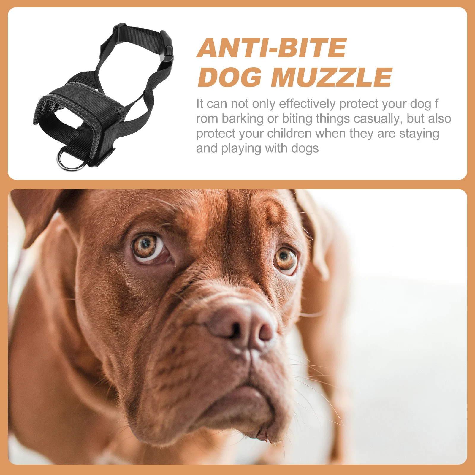 

Breathable Adjustable Dog Muzzle Nylon Pet Mouth Cover Anti-Bite Accessory Comfortable Chewing Bark Control Practical