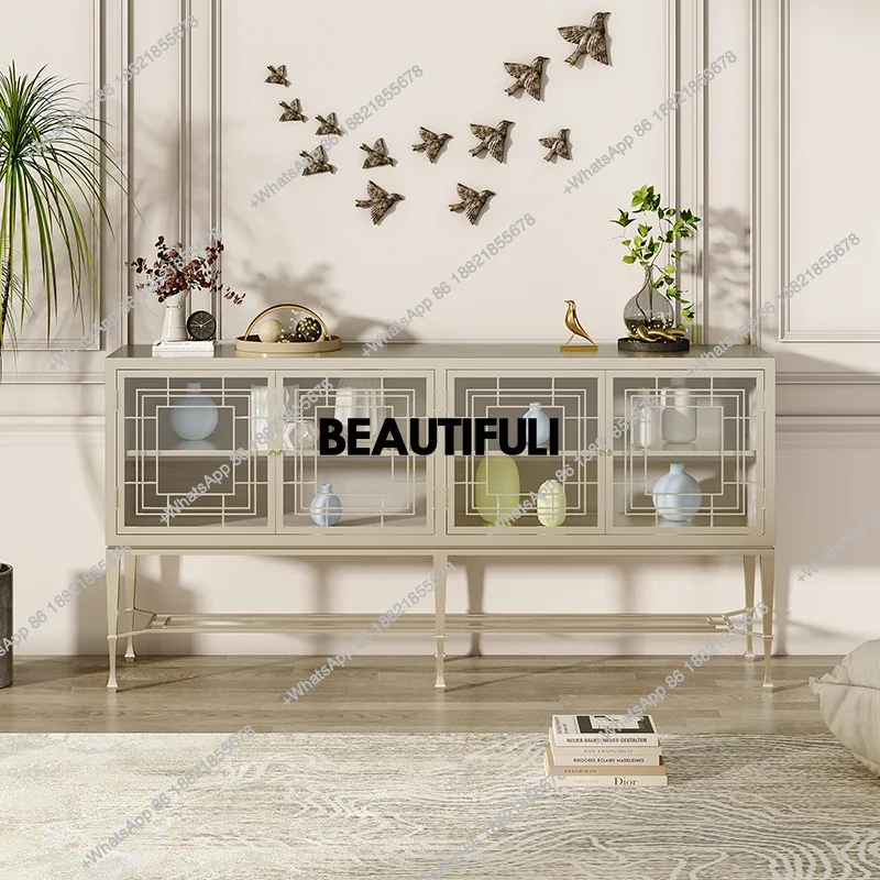 

Light luxury entrance cabinet, living room, high-end dining side cabinet, modern simplicity, art locker