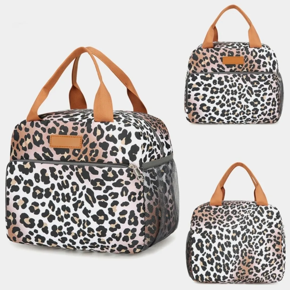 Thickened Nylon Fabric Lunch Bag Large Capacity Aluminum Foil Inner Insulated Bag Portable Picnic Storage Bag