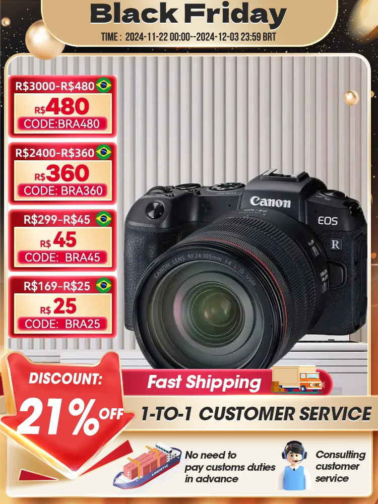 Canon EOS RP Full Frame Mirrorless Digital Camera Compact Professional Photographer Photography 4K Video Cameras 26.20MP 10FPS